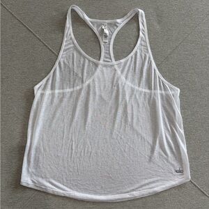 ALO Women's White Sheer Tank Top